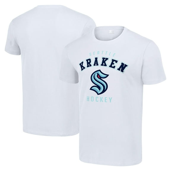 Men's Starter White Seattle Kraken Logo T-Shirt