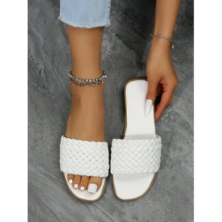 

Weave Detail Slide Sandals Women‘s Footwear