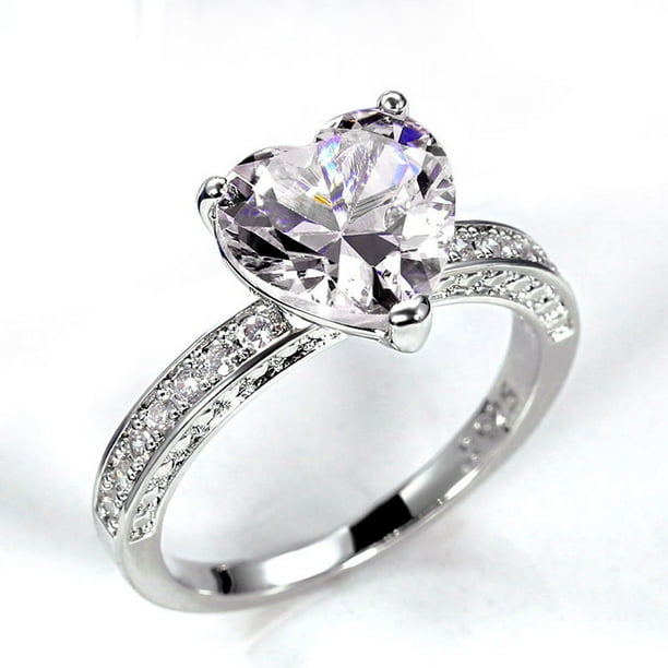 Anillo de compromiso diamante rosa sale