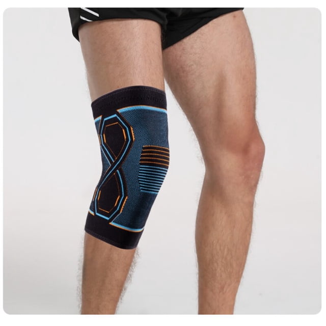 Rodillera de compresión para adulto, soporte de rodilla de entrenamiento para alivio del dolor articular, correr, ciclismo, baloncesto, tejido