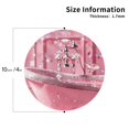 thumbnail image 2 of Fuzoiu Glittering Pink Bathtub Print Leather Coasters Set,Drink Coasters Set of 4,for Tabletop Protection, Durable PVC Coasters,Home Décor and Housewarming Gift-Round Shape, 2 of 6
