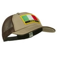thumbnail image 5 of Italy Flag Embroidered Patched Big Size Washed Mesh Cap - Khaki Brown XL-3XL, 5 of 5