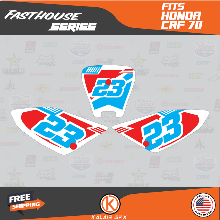 Kalair GFX Graphics Kit for Honda CRF70 (2004-2023) Fh Series