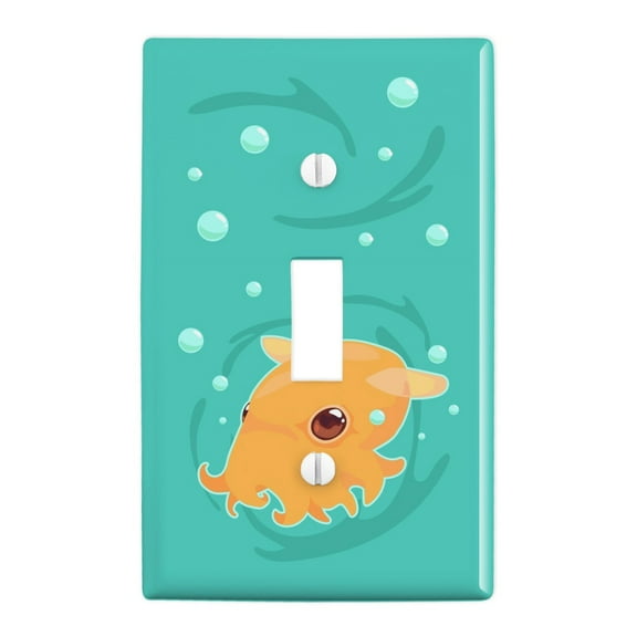 Cute Dumbo Octopus Plastic Wall Decor Toggle Light Switch Plate Cover
