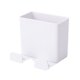 thumbnail image 1 of Caja de almacenamiento de control remoto Montaje en pared con gancho, caja de medios ABS portátil para soporte de carga de teléfono, control remoto de aire acondicionado/TV (blanco + blanco) JFHHH pequeña, 1 of 5