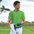 thumbnail image 5 of Balery St Patrick's Day Printed Men’s Short Sleeve Polo Shirt, Midweight Men's Shirt,Golf Polo shirts -4X-Large, 5 of 8