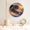 thumbnail image 5 of Yiaed Mythical Serpent Mountain Sunrise Print Bone China Decorative Plate Ceramic Dinner Plates Art Crafts with Display Stand-7in, 5 of 6