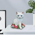 thumbnail image 4 of Modern Cat Figurine Resin Statue Collection for Bedroom Garden Decoration , Rose, 4 of 8