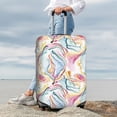 thumbnail image 3 of Lsque Abstract Marble Texture Printed Luggage Cover, Travel Luggage Protector,Scratch and Dirt Resistant, Fits 18-32 Inch Luggage - Small, 3 of 9