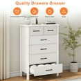 thumbnail image 3 of Nifamembo Modern Fluted 6 Drawer Dresser with Solid Wood Legs for Bedroom, Entryway, 3 of 8