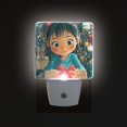 thumbnail image 2 of Girl with Christmas Gift LED Night Light with Smart Sensor Plug Into Wall Dusk to Dawn 2 packs, 2 of 7