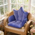 thumbnail image 5 of COM1950s Plush Chair Cushion With Backrest, Soft Seat Cushion for Office Chair, Integrated Back Support, Cozy Polyester Desk Chair Pad for Home and Study Use, 5 of 7