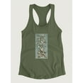 thumbnail image 3 of Chinoiserie Patina I Racerback Tank Women -Naomi McCavitt Designs, Female Small, 3 of 4