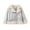 #0376-Gray, variant on Girls Fleece Lined Solid Color Collared Jacket with Pocket Warm Winter Cotton Padded Outerwear