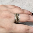 thumbnail image 3 of NEW Spinner Band, Meditation Ring, 925 Sterling Silver Ring, Spinning Thumb Ring, Two Tone Ring, Fidget Ring, Handmade Jewelry, Christmas Oxidized, Womans Band Ring, Anxiety Ring, Mans Band Gifts, 3 of 6