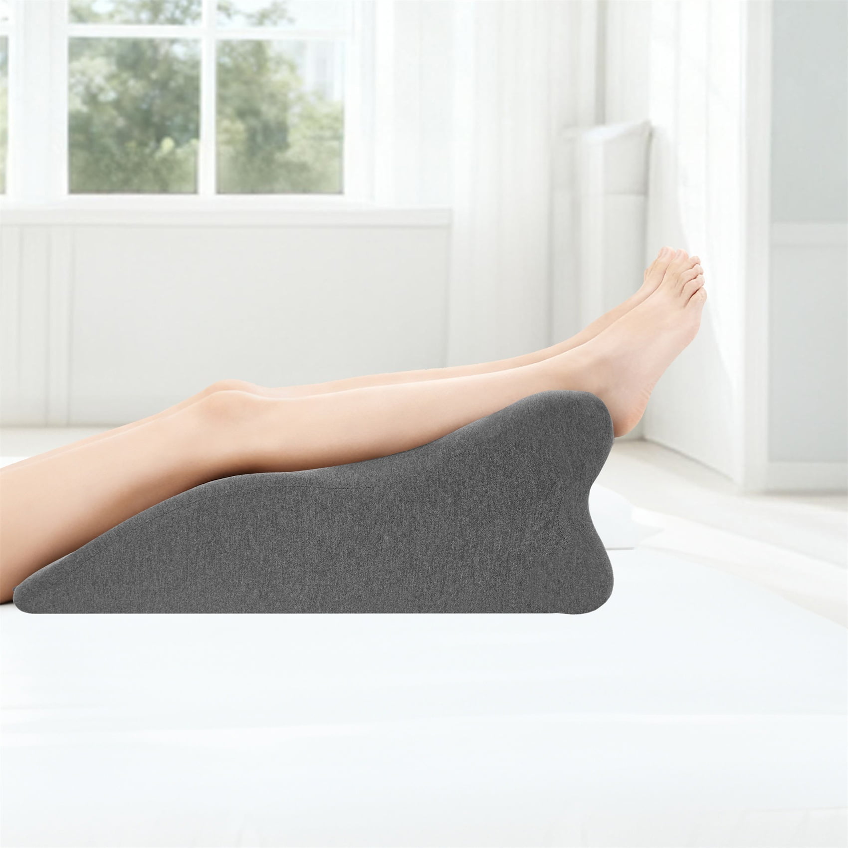 Alvantor Bed Wedge Pillow with Memory Foam Ergonomic Spinal Posture Support for Sleeping and Acid Reflux, Heartburn Gray