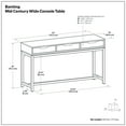 thumbnail image 5 of Simpli Home Banting 54 inch Wide Solid Wood Mid-Century Modern Wide Console Table in Walnut Brown, 5 of 6