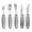 Gray small-handled bent five-piece set, variant on Adaptive Bendable Stainless Steel Utensils Set Anti-Shake Rubber Handle Elderly Disabled Convalescent Cutlery Knife Fork Spoon