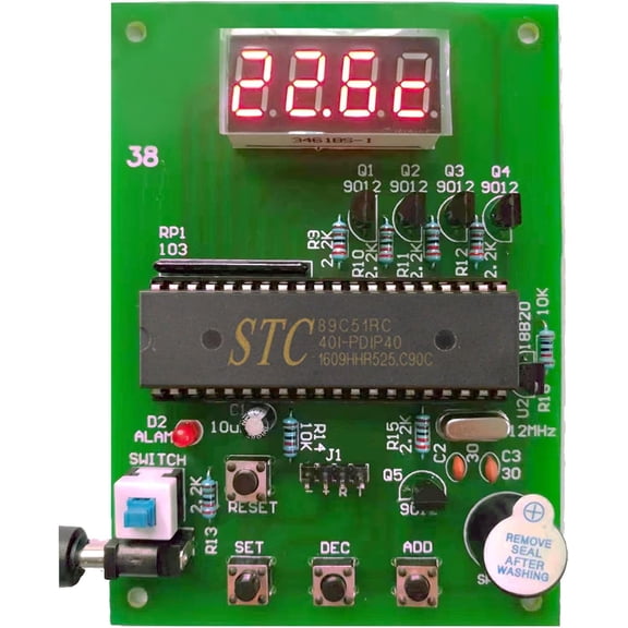 DIY Soldering Practice Kits DS18B20 Temperature Sensor Module DIY Electronic Kits Soldering Project Kit 0-99 ℃ (32℉-210℉)