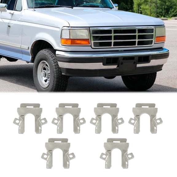 CROSSDESIGN Headlight Retaining Clips Fit for 1992-1996 Ford F150 F250 F350 Bronco Crown Victoria 6pcs Clips F2AB-13N020-AA E9DB-13N020AA