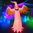 thumbnail image 2 of Halloween Inflatable Scary White Ghost with LED Flame Light Evil Scary Horror Waterproof Outdoor LED Light Ghost for Halloween Garden Party Yard Lawn, 2 of 5