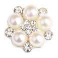 thumbnail image 4 of Set of 20 Beautiful Flower Embellishments Flatback Button for Wedding Craft Shoes Hair Accessories, 4 of 9