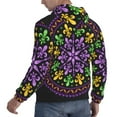 thumbnail image 6 of Uemuo Mardi Gras5 Pattern Men's Hoodie - Casual Pullover Hoodie with Kangaroo Pocket, Stylish Hooded Sweatshirt for Everyday Wear-Medium, 6 of 7