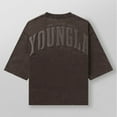 thumbnail image 2 of Camiseta de gran tamaño para hombre, chaqueta de manga corta de algodón con estampado de espuma, deportes americanos, fitness y ocio, novedad, 2 of 5