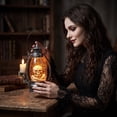 thumbnail image 7 of Yashow Halloween Nightlight Desktop Decoration 5.71 Inch, Vintage Spooky Lantern Snow Globe, Retro Swirling Glitter Centerpieces Decor for Home Shelf Tabletop, 7 of 7