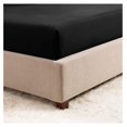 thumbnail image 6 of 18"- 21" Extra Deep Pocket Fitted Sheet for High Mattress - Hotel Luxury Silky Soft Double Brushed Microfiber Sheet, Wrinkle Bed Sheet, California King - Black, 6 of 8