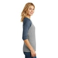 thumbnail image 3 of District Made Ladies Perfect Tri 3/4 Sleeve Raglan-L (Navy Frost/ Grey Frost), 3 of 6