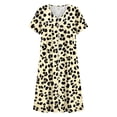 thumbnail image 2 of TaTaai Women's Lightweight Sleep Dress with All-Over Print, Front Zipper, Short Sleeves, and Comfortable Relaxed Fit Gift, 2 of 6