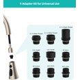 thumbnail image 2 of FrostHike Pull Down Faucet Head Replacement with 9 Adapters Compatible with Moen Delta Faucet Head, 3 Function Kitchen Sink Faucet Sprayer Head, Brushed Nickel Finish Kitchen Faucet Head, 2 of 5
