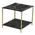 thumbnail image 3 of Mesa de centro, mueble de mesa, mesa pequeña para oficina, decoración del hogar, sala de estar cuadrado negro, 3 of 9