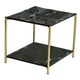 thumbnail image 3 of Mesa de centro, mueble de mesa, mesa pequeña para oficina, decoración del hogar, sala de estar cuadrado negro, 3 of 9