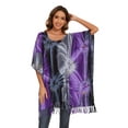 thumbnail image 4 of Beautybatik Multicoloured Women Boho Hippie Tie Dye Plus Size Tunic Blouse Kaftan Top 3x, 4 of 6