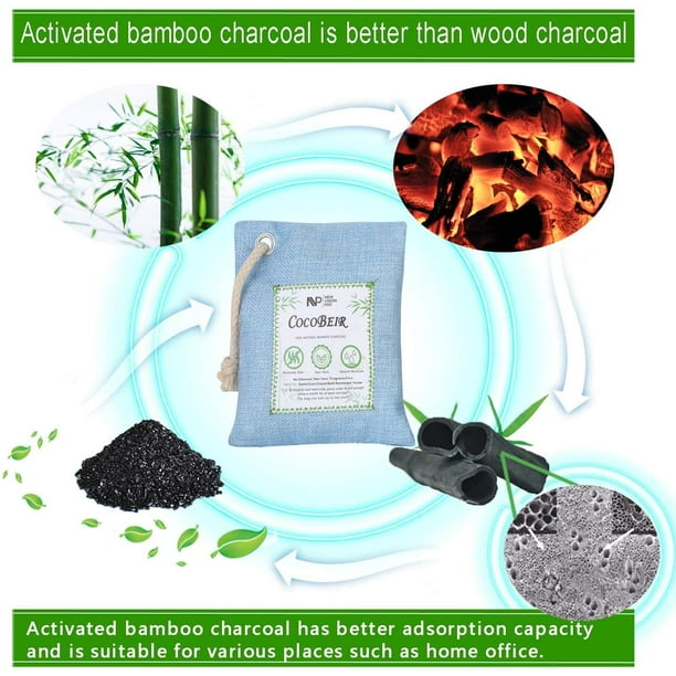 Bamboo Charcoal Bag 5 Pack Activated Charcoal Bags Air Purifier