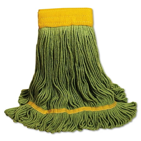 Extra Synthetic Head - Boardwalk EcoMop Looped-End Mop Head, Recycled Fibers, Extra Large Size, Green -BWK1200XL