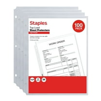Staples Lightweight Sheet Protector 8.5" x 11" Clear 100/Pack (ST63080)