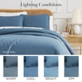 thumbnail image 4 of Oversized Square Stitched Solid Embroidered 3-Piece Quilt Set by Southshore Fine Linens, 4 of 10