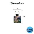 thumbnail image 5 of Fantasy Mushroom Forest Path Faux Leather Square Keychain, 5 of 7