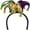 Mardi Gras Jester Headband, variant on Mardi Gras Metallic Half Masks with Elastics in Assorted Colors (6/Pkg) Pkg/1