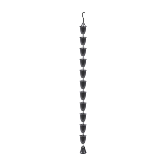 Cadena de lluvia para de captación de lluvia de canalones, exterior, funcional y decorativa, de metal, reemplaza el bajante de canalones y