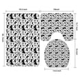thumbnail image 3 of White Butterfly Black Silhouette Pattern Bathroom Rugs Sets 3 Piece,Toilet Cover Set,Absorbent Non Slip Bathroom Mats Sets with U-Shaped Contour Rug Toilet Rug Set, 3 of 5