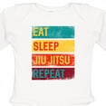 thumbnail image 4 of Inktastic Eat Sleep Jiu Jitsu Repeat Boys or Girls Long Sleeve Baby Bodysuit, 4 of 5