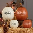 thumbnail image 3 of Personalization Mall Fall Seasonally Script Welcome Pumpkin, Cream, 3 of 5