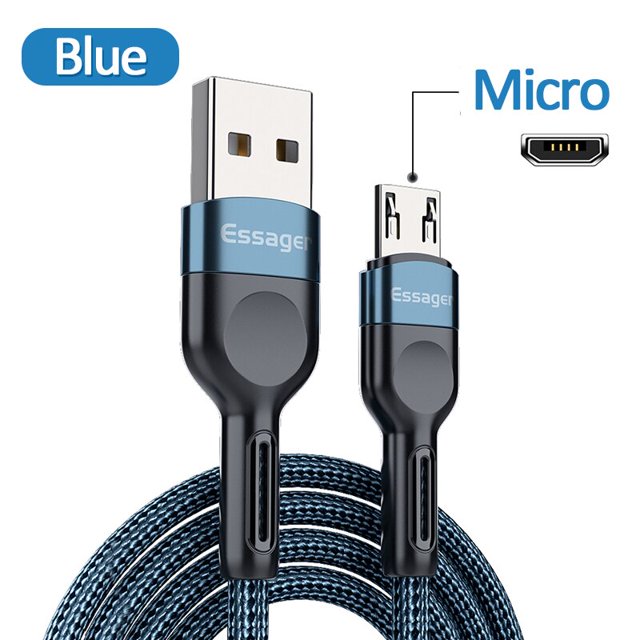 Cable Micro USB Essager 3A cargador de carga rápida Cable Microusb para Samsung Xiaomi Redmi Android Cable de datos de teléfono móvil 3M Tan Jianjun unisex
