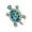 Blue, variant on Elegant Turtles Shaped Brooch Alloy Crafted Pin With Detachable Safety Clasp