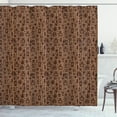 thumbnail image 1 of Ambesonne Kitchen Shower Curtain, Bakery Themed Muffins, 69"Wx75"L, Cocoa Redwood, 1 of 3