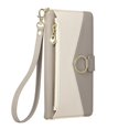 thumbnail image 3 of For Samsung Galaxy A37 5G 6.7" Wallet Phone Case, Crossbody Leather Flip Cover with Card Slots Zipper Pocket, Circular Buckle, Detachable Wrist & Shoulder Strap hockproof Full Body Protective Cover, 3 of 12